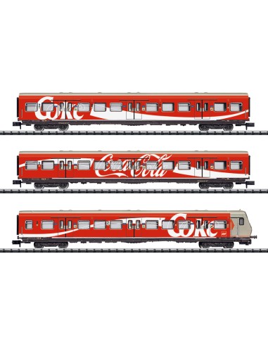 MINITRIX DCC + SX S-BAHN "COCA-COLA" DB CAR SET