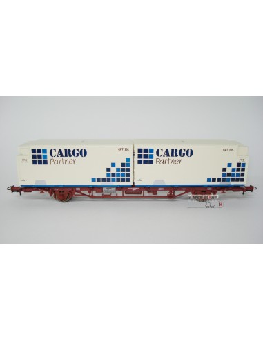 NMJ FLATFORM WAGON WITH 2 CONTAINERS "CARGO PARTNER"