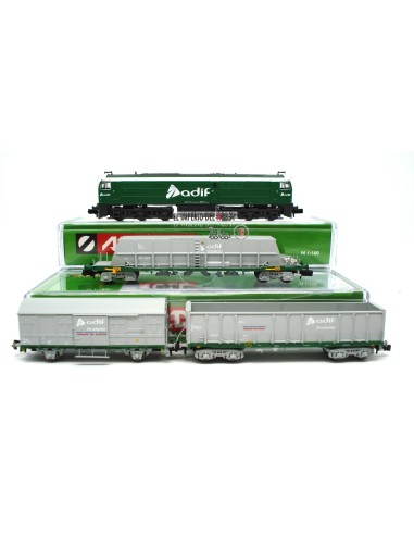 ARNOLD  LOCOMOTIVE COMPOSITION "ADIF" 321 + "SCALE CONTRAST TRAIN" SET