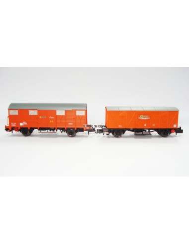 ARNOLD RENFE, SET OF 2 CLOSED 2-AXLE CARRIAGES "RESCUE TRAIN"