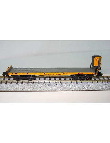 IBERTREN "MARIANO DE CORRAL" BOGIE PLATFORM WAGON WITH TELEROS AND BRAKE GUARD GUARD