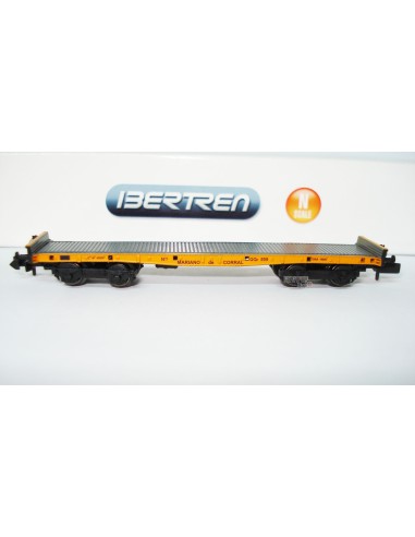 IBERTREN "MARIANO DE CORRAL" BOGIE PLATFORM WAGON WITH TELEROS