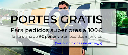 Gastos de envío gratuitos en pedidos de más de de 190€